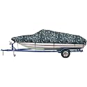 iCOVER Trailerable Boat Cover- 14'-16' 800D Water Proof Heavy Duty, Fits V-Hull, Fish&amp;Ski, Pro-Style, Fishing, Utiltiy, Runabout, Bass Boats, up to 14ft-16ft Long and 68" Wide