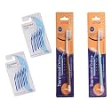 ICPA Interdental Manual Thermoseal Proxa Narrow Space Brush For Adult Pack of 2 & Ortho+ toothbrush for Adult (Pack of 2)