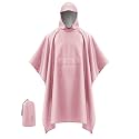 iCreek Hooded Rain Poncho Packable Waterproof Unisex Raincoat with Pocket