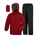 iCreek Waterproof 2 Piece Rain Suit for Men Women Packable Rain Gear Set