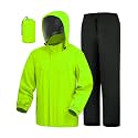 iCreek Waterproof 2 Piece Rain Suit for Men Women Packable Rain Gear Set