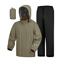 iCreek Waterproof 2 Piece Rain Suit for Men Women Packable Rain Gear Set