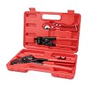 iCrimp ICP-1234AH PEX Crimping Tool Kit - 1/2-in &amp; 3/4-in Copper Crimp Rings, Dual Size Crimper, PEX Removal Tool and Pipe Cutter - Meets ASTM F1807 Standard