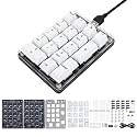 IS Icstation DIY Numeric Keypad Soldering Practice Kit, 17-Key Number Pad Soldering Project Kit, Hot-Swappable Blue Switches, Plug & Play for Windows, Ideal for College STEM Education & DIY Hobbyists