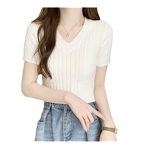 ICW Womens Acrylic Knitted Ribbed Half Sleeve
