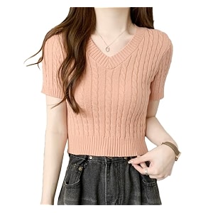 ICW Womens Acrylic Knitted Ribbed Half Sleeve