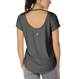 icyzone Open Back Yoga Shirts for Women