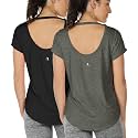 icyzone Open Back Yoga Shirts for Women