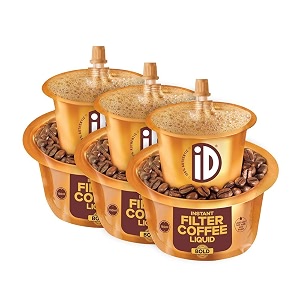 id 100 authentic  bold  instant coffee pouch  coffee decoction  liquid  70 coffee amp 30 roasted chicory  arabica amp robasta beans  serves 24 cups  pack of 3  450ml 150ml each pack