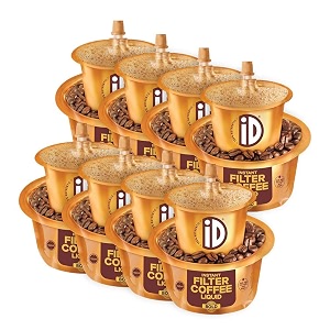 id 100 authentic  bold  instant filter coffee  coffee decoction liquid  70 coffee amp 30 roasted chicory  arabica amp robasta beans  serve 120 cups  pack of 8  1200 ml 150 ml each pouch