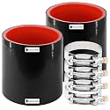 ID 2-1/2 inch(63mm) Straight Silicone Rubber Hose Coupler 2Pcs