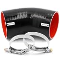 ID 4 inch (102mm) 45 Degree Elbow Silicone Coupler Hose 4-Ply