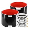 ID 4 inch(102mm) Straight Silicone Rubber Hose Coupler 2Pcs