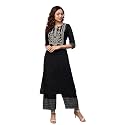idaLia Embroidered Black Kurta