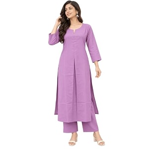 idaLia Rayon Solid Straight Brown Kurta Set
