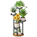 iDavosic.ly 4 Tier Plant Stand Indoor, Corner Tiered Holder Shelf, Brown