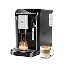 IDEALHOUSE Fully Automatic Espresso Machine with Grinder and Milk Frother, Touchscreen Coffee Maker, 20 Bar Pressure, 1.5L Water Tank, One-Touch Latte and Cappuccino