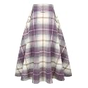 IDEALSANXUN Women’s Fall Winter High Waisted Wool Plaid A-line Long Skirt