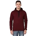 Ideation Men39s Cotton Hooded Neck Solid Full