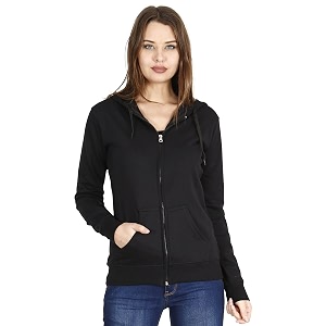 Ideation Womens Cotton Full Zipper Sweatshirt Hoodies