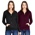 Ideation Women39s Cotton Full Zipper Sweatshirt Hoodies