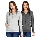 Ideation Women39s Cotton Full Zipper Sweatshirt Hoodies