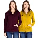 Ideation Women39s Cotton Full Zipper Sweatshirt Hoodies