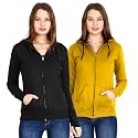 Ideation Women39s Cotton Full Zipper Sweatshirt Hoodies