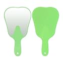 iDENTical Tooth Shape Hand Mirror | Dental Patient Handheld Mirror | Fun Design | Durable & Easy Clean (Green)