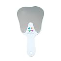 iDENTical Tooth Shape Hand Mirror | Dental Patient Handheld Mirror | Fun Design | Durable & Easy Clean (White)