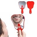 iDENTical Tooth Shape Hand Mirror - Red