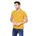 Identiti Men's Cotton Solid Full Sleeve Slim Fit Shirt with Mandarin Collar
