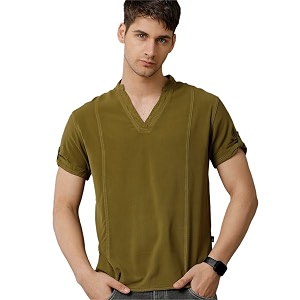 Identiti MenSlim Fit Half Sleeve Solid Smart