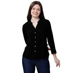 Identiti Women Three Quarter Sleeves Solid Slim