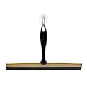 iDesign Bathroom Shower Squeegee, Black/Soft Brass