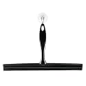 iDesign Bathroom Shower Squeegee, Black/Clear