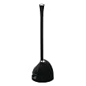 iDesign Compact Toilet Plunger with Holder for Bathroom Cleaning and Storage - Black