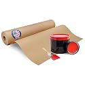 IDL Packaging 15" x 60-Yard Brown Masking Paper Roll to Cover Area - Natural Masking Painting Paper Roll to Protect Surfaces, for Floor Protection - Perfect for Home Improvements