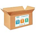 Medium Moving &amp; Shipping Boxes 12 x 6 x 6 inches (5-Pack) - Extra Strength 200 lb vs Regular - USA-Made Corrugated Cardboard Boxes for Delivery - Heavy Duty Box - Strong Packing Box by IDL Packaging