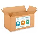 Medium Moving &amp; Shipping Boxes 16"L x 8"W x 8"H (25-Pack) - Extra Strength 200 lb vs Regular - USA-Made Corrugated Cardboard Boxes Moving and Delivering - Packaging Box by IDL Packaging