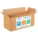 Extra Large Shipping &amp; Moving Boxes 33x14x14 inches (10-Pack) - Extra Strength 200 lb vs Regular - USA-Made Corrugated Strong Shipping Boxes - Heavy Duty Moving Box - Packaging Box by IDL Packaging