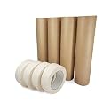 IDL Packaging 12" x 60 Yards Brown Masking Paper Set with Tape (4 Rolls)