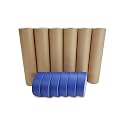 IDL Packaging Masking Paper and Tape Set - 12" x 60 Yards Brown Masking Paper (6 Rolls) and 1.41" x 60 Yards Blue Tape (6 Rolls) - Masking Kit for Painting Projects - Surface Protection