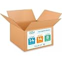 Medium Moving &amp; Shipping Boxes 14x14x8 inches (10-Pack) - Extra Strength 200 lb vs Regular - USA-Made Corrugated Heavy Duty Moving Boxes - Strong Moving and Packing Box - Carton Box by IDL Packaging