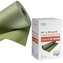 IDL Packaging Premium 18" x 60-Yard Green Masking Paper Roll (Case of 12) - Masking Paper with Oil and Water Resistance - Kraft Material to Protect Surfaces - Perfect for Automotive Painting