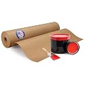 IDL PACKAGING Premium 18" x 60-Yard Brown Masking Paper Roll to Cover Area - Kraft Paint Paper to Protect Surfaces from Water-Based Materials - Painter’s Paper Roll for Home Improvements