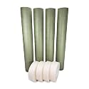 IDL Packaging Premium Masking Kit - 18" x 60 Yards Green Masking Paper (4 Rolls) and 1.41" x 60 Yards White Tape (4 Rolls) - Masking Set to Protect Surfaces - Great for Automotive Industry