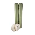 IDL Packaging Premium Masking Kit - 18" x 60 Yards Green Masking Paper (2 Rolls) and 1.41" x 60 Yards White Tape (2 Rolls) - Masking Set to Protect Surfaces - Great for Automotive Industry