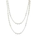 IDOKAWA Long Layered Pearl Necklaces for Women, Vintage Statement Jewelry