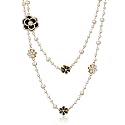 IDOKAWA Long Layered Pearl Necklaces for Women, Vintage Statement Jewelry